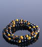 Bracelet Tigers Eye and Onyx gemstone stretch design 1 of 3 - Image 5