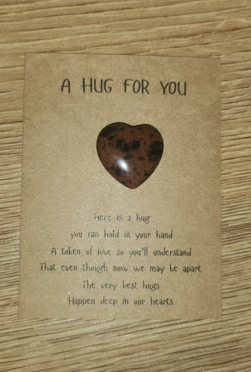 Pocket heart hugs - Red Obsidian