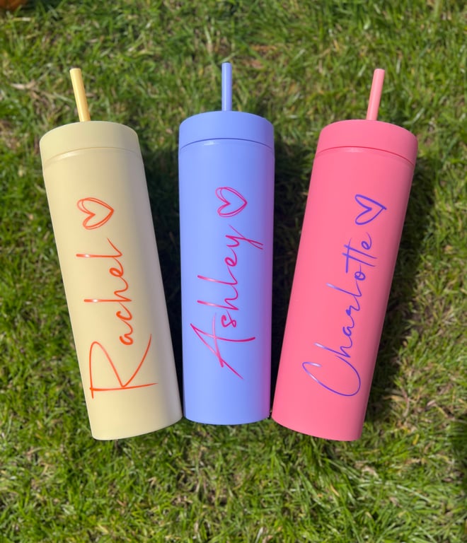 Personalised double wall matt tumbler