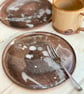 Small fossil cup and stormy seas plate - perfect for a short coffee and cake.