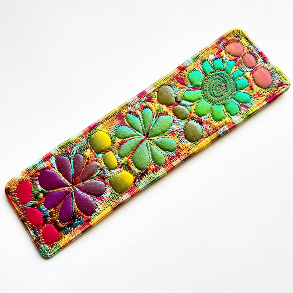 Bookmarks - Textile with Machine Embroidery Bookmark