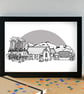 Formby Merseyside Skyline Art Print - Image 1