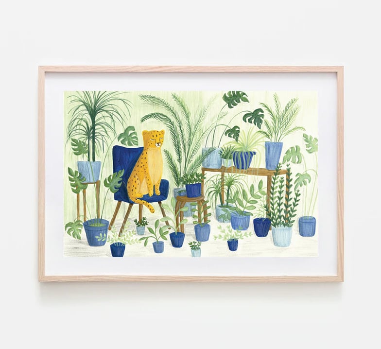 Leopard illustration - Botanical plant art - A4 art print