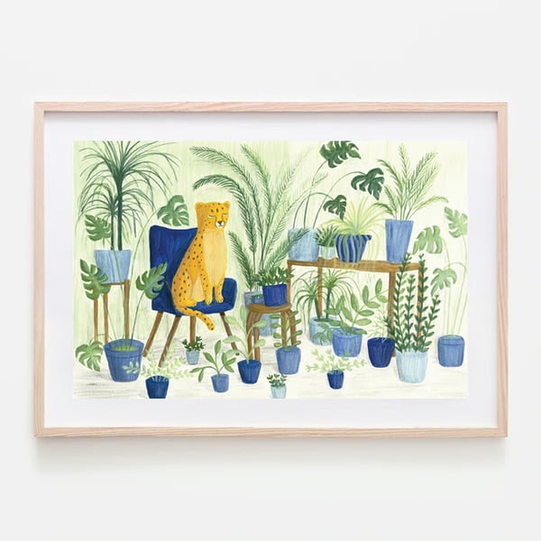 Leopard illustration - Botanical plant art - A4 art print