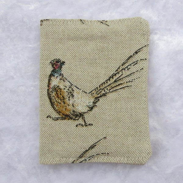 Bus Pass cover, ticket sleeve, pheasant