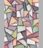 Small Abstract Drawing Original Multicolour Coloured Pencil - Geometric Facets 6 - Image 3