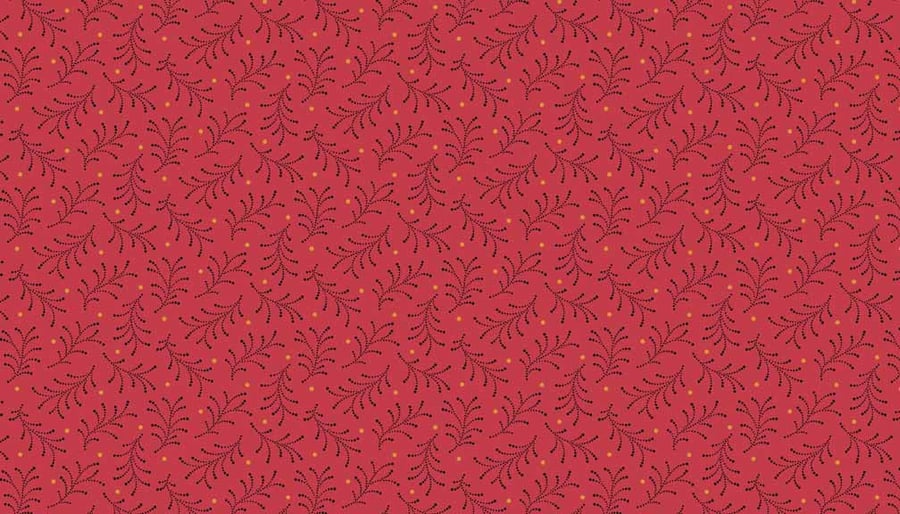 Fat Quarter Trinkets Fabric from Andover Fabrics in Red