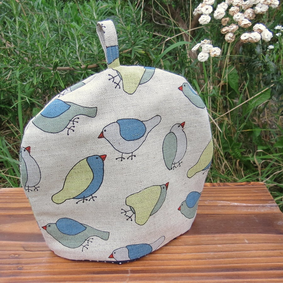 Tea for one!  A whimsical bird tea cosy.  To fit a 1 cup teapot.