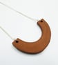 Ceramic polka dot necklace in yellow and blue - Image 3