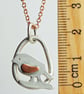 Recycled Silver Copper Robin Pendant Necklace - Image 5