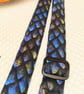  1 inch Wide Adjustable Blue Dragon Scale Ukulele Strap - Image 4