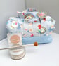 Bags, Box Shaped Make Up Bag , Zip and Handles, Multi Use, Sewing, Crochet