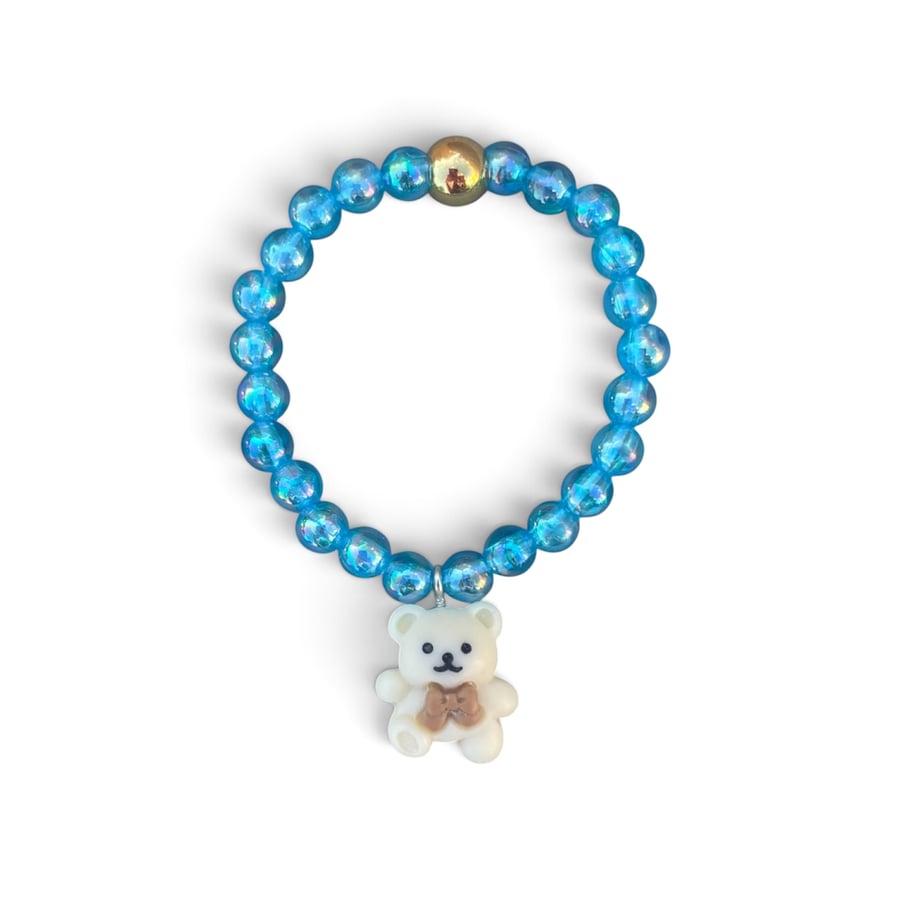 Children's handmade teddy bear bracelet