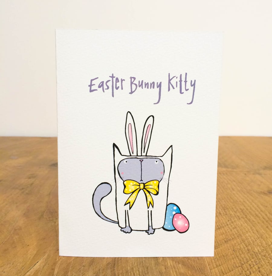 Easter Bunny Kitty Card