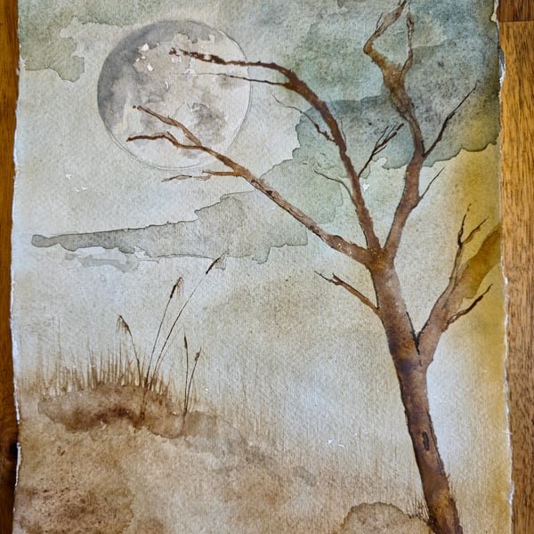 Original Watercolour: Wolf Moon 2026