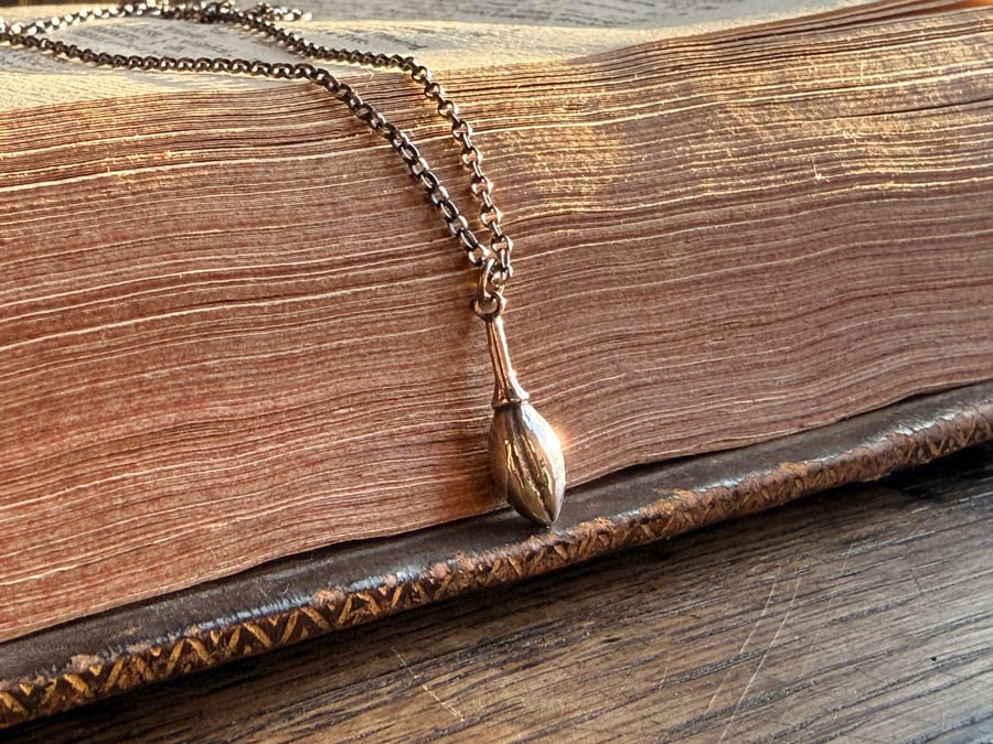 Sterling Silver Baby Plum Necklace 