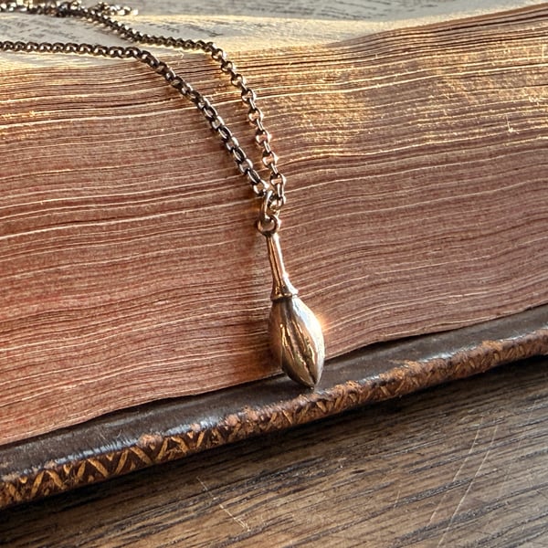 Sterling Silver Baby Plum Necklace 