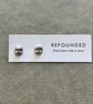 Frozen Charlotte Doll Face Silver Stud Earrings - Image 1