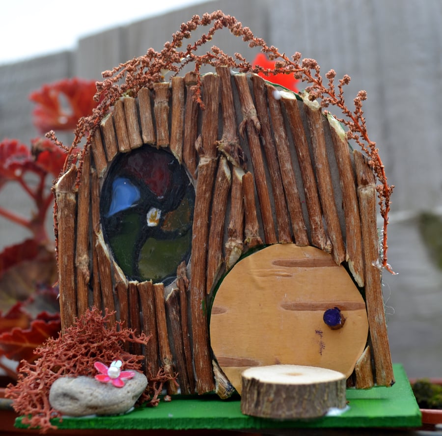 Craft Kit - Small Fairy House (Stained Glass window)