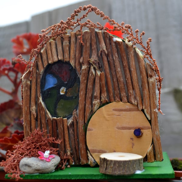 Craft Kit - Small Fairy House (Stained Glass window)