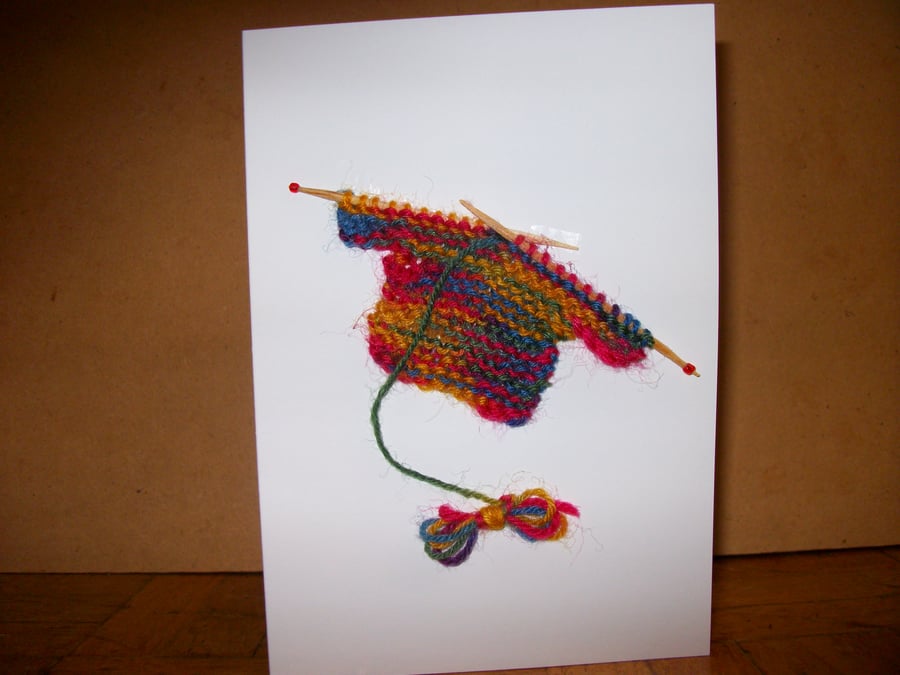 Greetings Card with Knitted Jumper