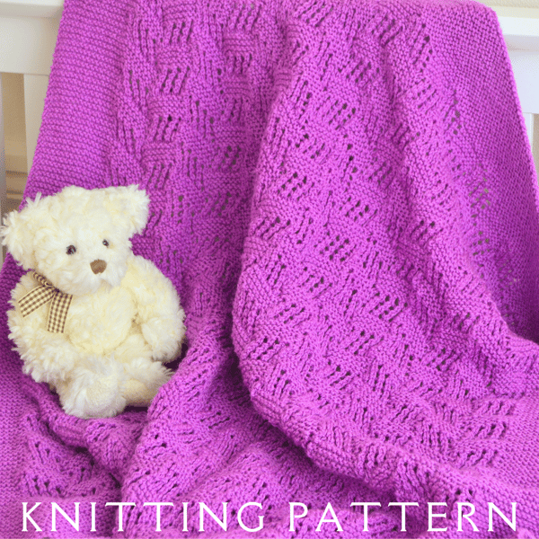 Baby Blanket Knitting Pattern Design 10 Printed Copy
