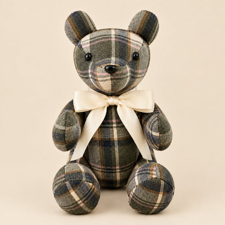 Handcrafted Memory Bear - Made From Loved Ones Clothing