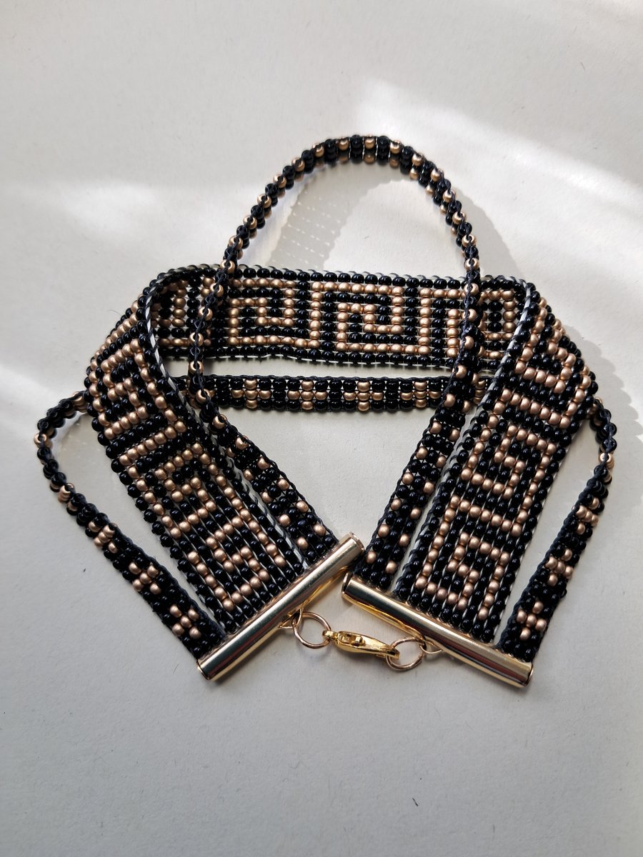 Greek style 3 strand beaded bracelet