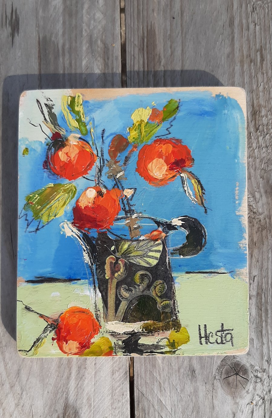 Contemporary still life, mixed media 