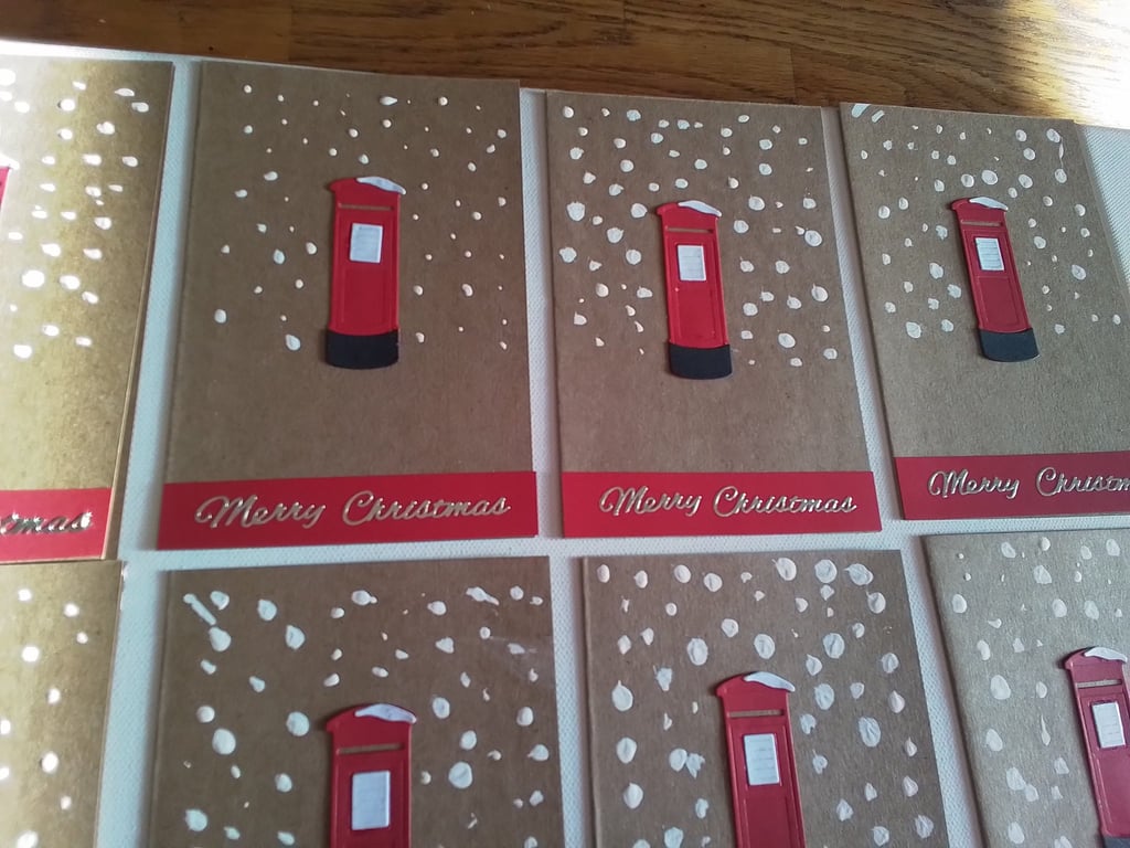 Christmas card. Christmas postbox. Ref 557