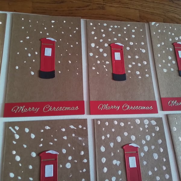 Christmas card. Christmas postbox. Ref 557