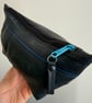 Lined Inner Tube Bag - Blue Zip & Light Blue Transport-Themed Lining - Image 1