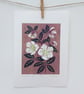 Christmas Rose - linoprint - Image 4