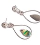 Surfite Earrings Fine & Sterling Silver Teardrop Blue Seaglass Jewellery Gift - Image 6