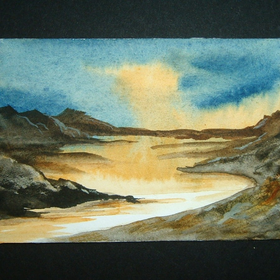 miniature art painting watercolour aceo ref 226