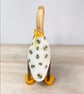 Decoupaged bamboo duck, bees, yellow - Image 3