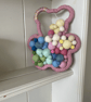 Teddy fibre nursery wall art, playroom decor, baby shower, toddler, new mum  - Image 1