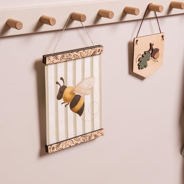 Maple Picture Poster Hangers for Kids Bedroom and Nursery Wall.