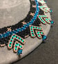 Blue Lagoon Seed bead and Crystal Choker, handmade necklace - Image 10
