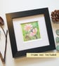 Pink cosmos original art miniature, flower painting, tiny artwork - Image 8