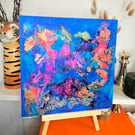 Reef of reverie - original abstract piece 12" x 12"