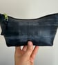 Lined Inner Tube Bag - Green Zip & Black and White Bicycle Lining