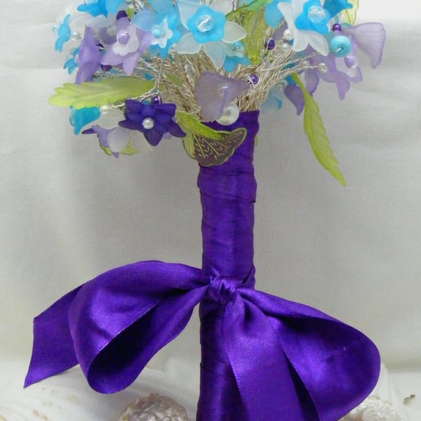 Lilac, Turquoise and Purple Flower Bouquet