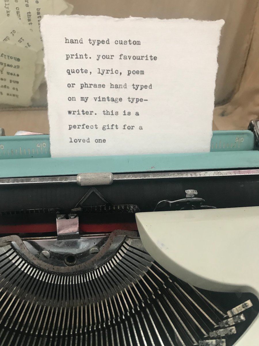 Custom typewriter print, the perfect gift for a loved one