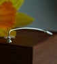 Silver Daffodil Brooch Pin - Handmade in Wales - Flower Gift for Her - Image 4
