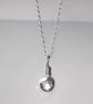 Silver necklace, silver pebble pendant - Image 7