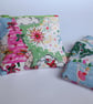 Christmas zipped purse - Pink tree, Santa or Skater, upcycled fabric - Image 4