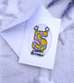 Handmade Cross Stitch 5th Birthday Card Featuring Colourful Embroidered  - Image 9