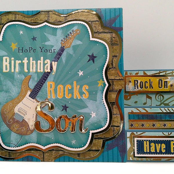 Son - Rock Guitar Stepper Card