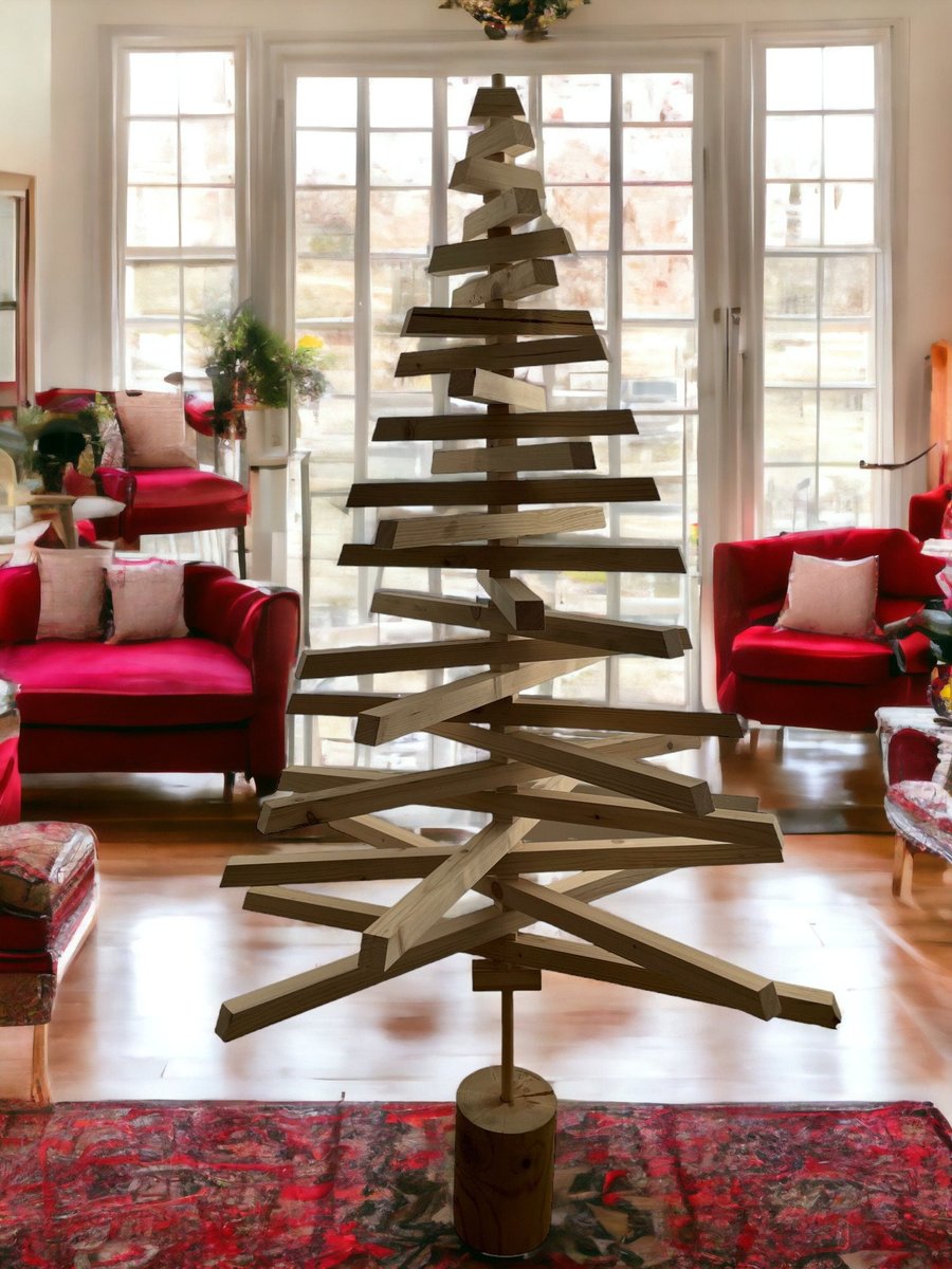 Eco-Friendly Christmas Tree 5ft Reclaimed Wood Christmas Decoration THE EVERGREE